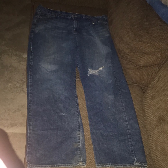 Lucky Brand distress jeans size 38 flap pocket - Picture 1 of 16